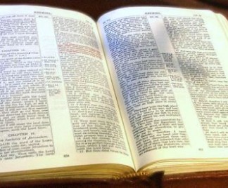 Bible in the shadow of the Cross